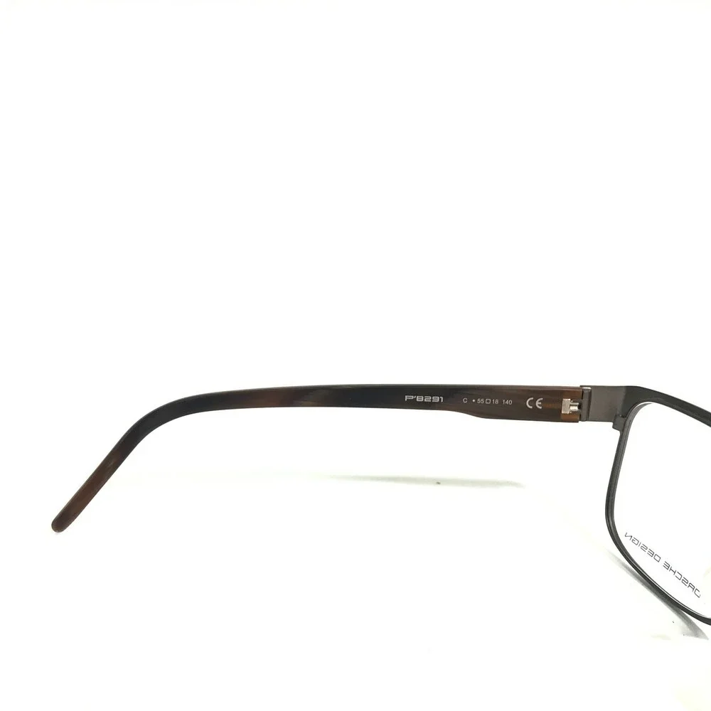 Porsche Design Eyeglasses Frames P8291 C Brown Square Full Rim 55-18-140